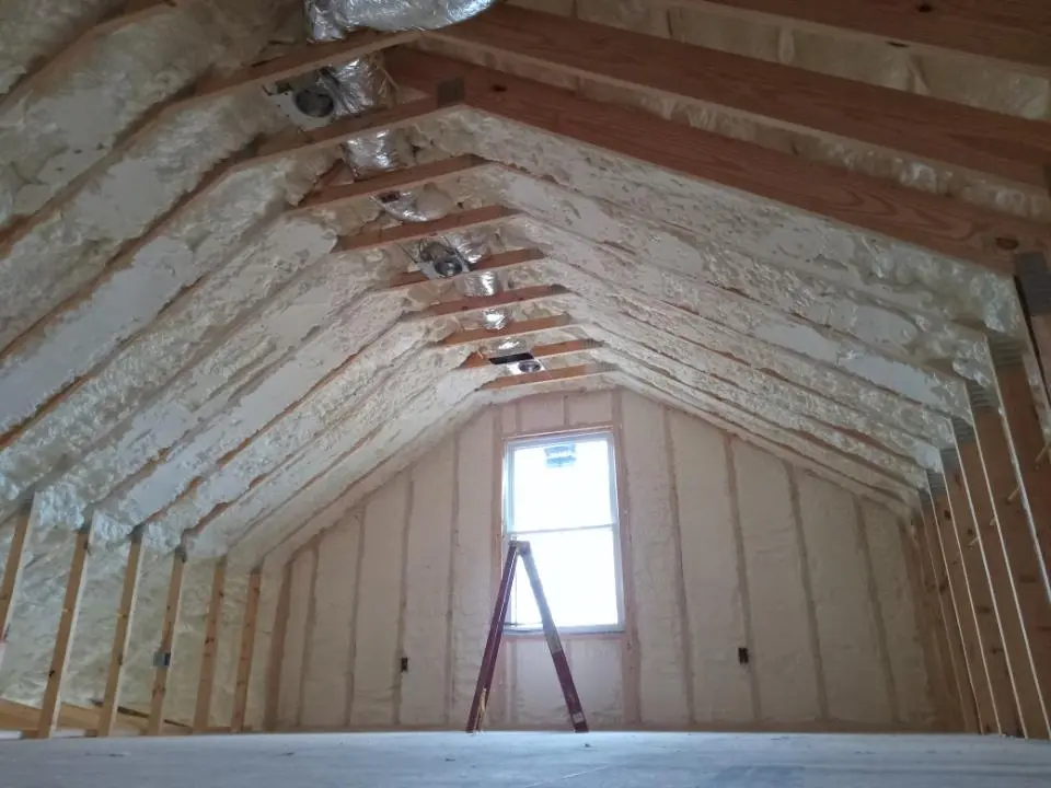Spray foam roofing application for Crawl Space Insulation project in Allamuchy